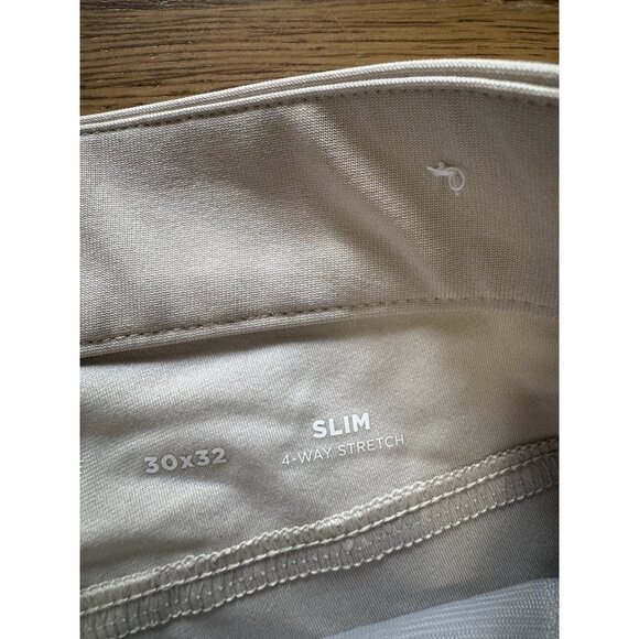 Old NAVY Active Dress Pants 30x32 Cream Tech Hybrid Slim 4 Way Stretch Light NWT - Picture 10 of 16